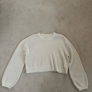 La Hearts Cream Knit Sweater